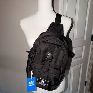 NWT - Adidas Black Crossbody One Shoulder Bag Backpack